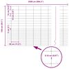 vidaXL Valla con Poste Plateado 1,6 x 25 m Acero