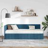 vidaXL Estructura de Cama Esquina con Colch&oacute;n 2 pcs Azul Terciopelo