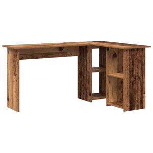 vidaXL Escritorio Madera envejecida 142 x 102 x 73 cm
