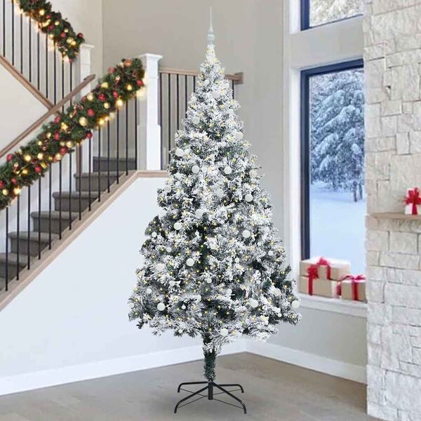 vidaXL &Aacute;rbol de Navidad con 300 LED con soporte Verde 300 cm PVC