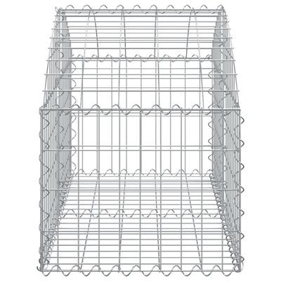 vidaXL Cesta de gaviones forma arco hierro galvanizado 100x50x40/60 cm