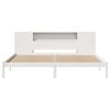 vidaXL Cama con estantería sin colchón madera maciza blanca 180x200 cm