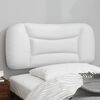 vidaXL Cabecero de cama acolchado Hvar cuero sint&eacute;tico blanco 90 cm
