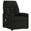 vidaXL Sillón reclinable de masaje elevable tela de microfibra negro