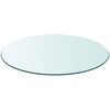 vidaXL Tablero de mesa cristal templado redondo 600 mm