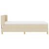 vidaXL Cama tipo Box Spring con colch&oacute;n Crema 190 x 90 cm Poli&eacute;ster