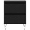 vidaXL Armario de Noche con caj&oacute;n 2 pcs Roble negro 40 x 35 x 50 cm