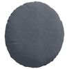 vidaXL Cojines para asiento 2 pcs Gris oscuro &Oslash; 40 x 13 cm Terciopelo