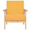 vidaXL Sill&oacute;n de tela amarillo