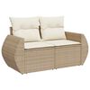 vidaXL Conjunto de sof&aacute;s de jard&iacute;n 12 pcs Beige rat&aacute;n sint&eacute;tico