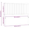 vidaXL Cabecero de repuesto de metal blanco 100 cm