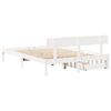 vidaXL Estructura de cama sin colchón madera de pino blanco 135x190 cm