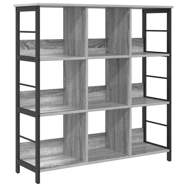 vidaXL Estante de libros Gris Sonoma 102 x 32 x 104,5 cm