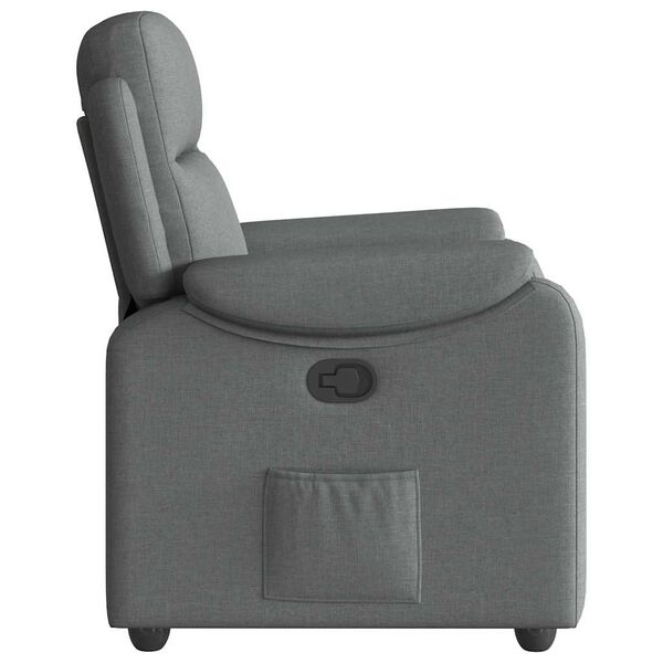 vidaXL Sill&oacute;n reclinable de tela gris oscuro