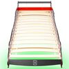 vidaXL Cama infantil con forma de coche carreras y LED 90x200 cm roja