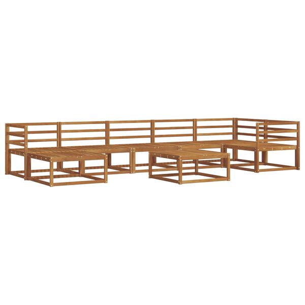 vidaXL Conjunto de sof&aacute;s de exterior 8 pcs Natural
