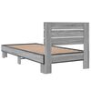 vidaXL Estructura cama madera ingenier&iacute;a metal gris Sonoma 100x200 cm