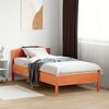 vidaXL Estructura de cama sin colch&oacute;n madera maciza marr&oacute;n 75x190 cm