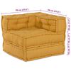 vidaXL Sof&aacute; modular 2 pcs Amarillo 140 x 70 x 56 cm tela