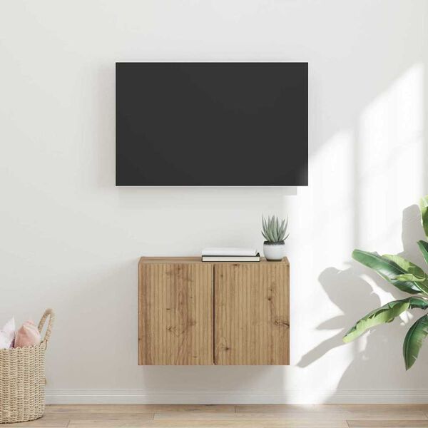 vidaXL Mueble de TV Montado en la Pared Roble artesanal