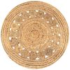 vidaXL Alfombra redonda con dise&ntilde;o yute trenzado 90 cm