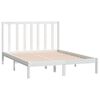 vidaXL Estructura de cama sin colch&oacute;n madera de pino blanco 135x190 cm