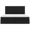 vidaXL Cama con almacenamiento y colch&oacute;n Negro 180 x 200 cm