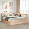 vidaXL Cama con estanter&iacute;a sin colch&oacute;n madera maciza de pino 160x200cm