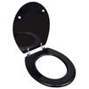 vidaXL Asiento inodoro WC MDF tapa dise&ntilde;o negro