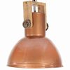 vidaXL L&aacute;mpara colgante industrial redonda mango 25 W cobre 42 cm E27