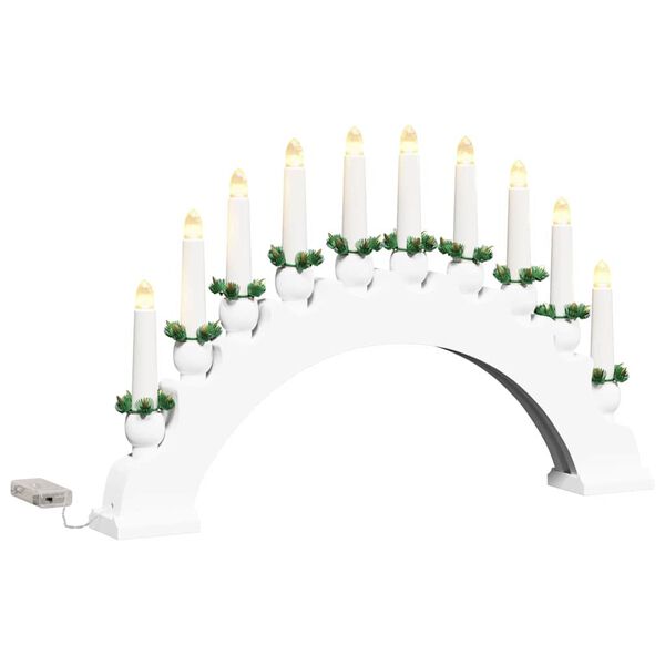 vidaXL Arco de Velas de Navidad con 10 Velas LED 47 x 5 x 29 cm