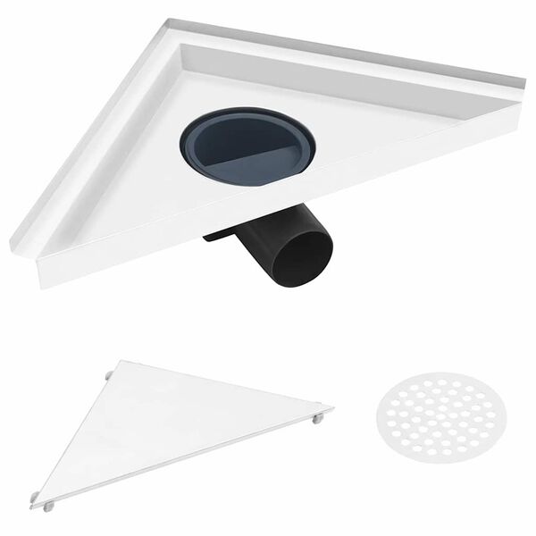 vidaXL Desag&uuml;e de ducha con cubierta 2 en 1 acero inoxidable 25x25 cm