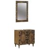 vidaXL Juego de muebles de ba&ntilde;o 2 pcs Marr&oacute;n Madera de mango maciza
