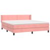 vidaXL Cama box spring con colch&oacute;n terciopelo rosa 180x200 cm