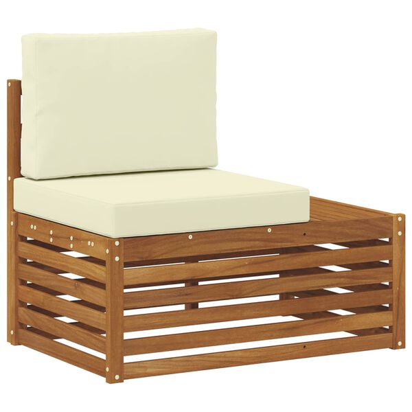 vidaXL Sof&aacute; modular de exterior con coj&iacute;n Natural 91 x 63 x 73 cm