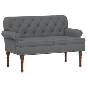 vidaXL Sof&aacute; amoroso con botones acolchados Gris 120 x 65 x 77 cm