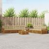 vidaXL Conjunto de sof&aacute;s de exterior con coj&iacute;n 8 pcs Natural y Beige