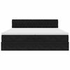 vidaXL Estructura de cama otomana colchones terciopelo negro 200x200cm