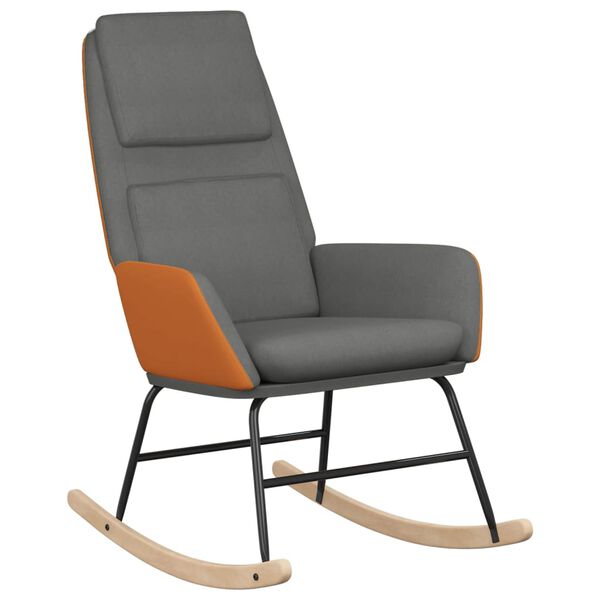 vidaXL Silla mecedora con reposapi&eacute;s tela gris claro