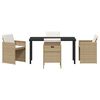 vidaXL Conjunto de Comedor de Jard&iacute;n 5 pcs Beige rat&aacute;n sint&eacute;tico