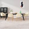 vidaXL Sillas de comedor 6 unidades de terciopelo crema