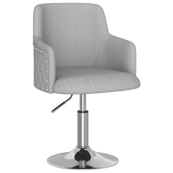 vidaXL Taburete de cocina de tela gris claro