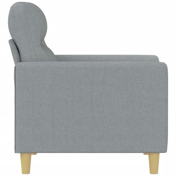 vidaXL Sill&oacute;n de tela gris claro 60 cm