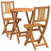 vidaXL Conjunto bistro 3 uds. Aceite Natural Madera de Acacia S&oacute;lida