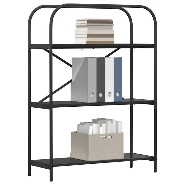 vidaXL Estante de libros Roble Negro 80 x 30 x 109 cm