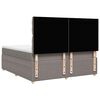 vidaXL Cama box spring con colch&oacute;n tela gris taupe 180x200 cm