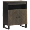 vidaXL Aparador negro 60x33x75 cm madera maciza mango