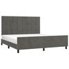 vidaXL Estructura de cama sin colch&oacute;n terciopelo gris oscuro 160x200cm
