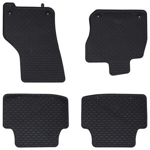 vidaXL Alfombrilla de Coche 4 pcs Negro Goma