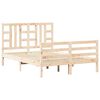 vidaXL Estructura de cama de matrimonio con cabecero madera maciza